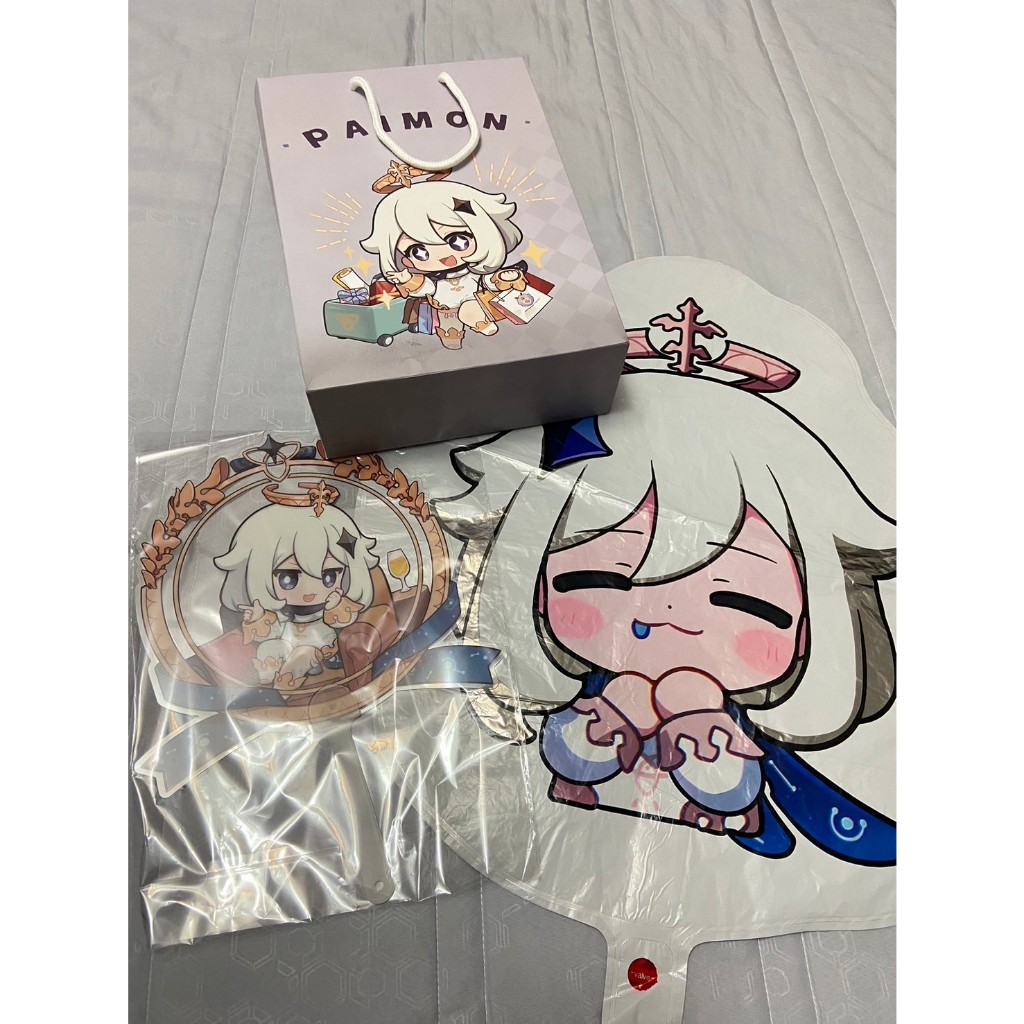 miHoYo 米哈遊 原神 Paimon 派蒙 扇子 氣球 限量紙袋 一組售 | 蝦皮購物