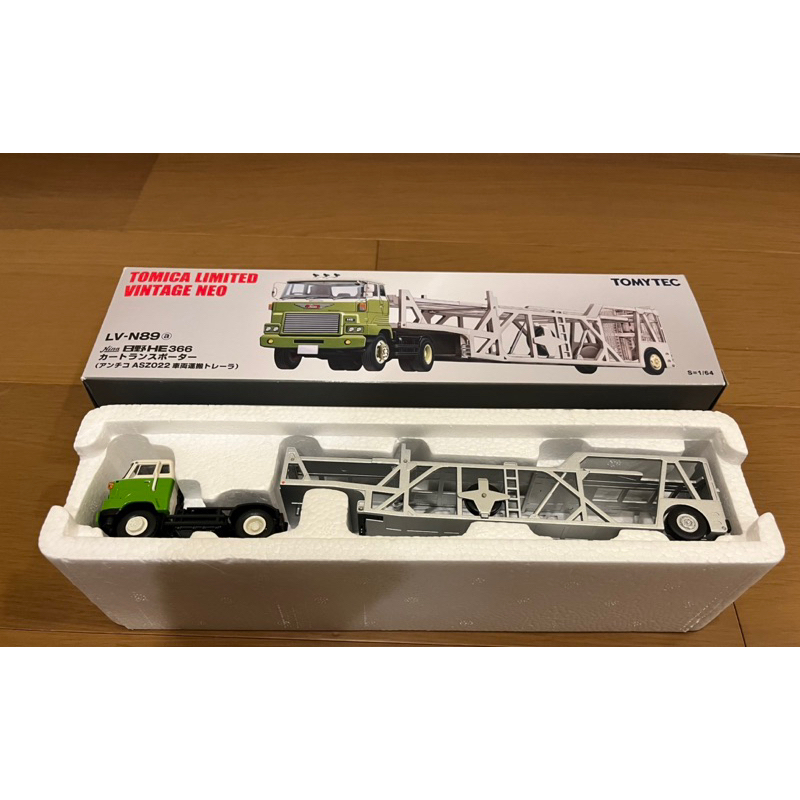 Tomytec Tomica TLV LV-n89c Hino 日野HE366 車輛運搬聯結車卡車