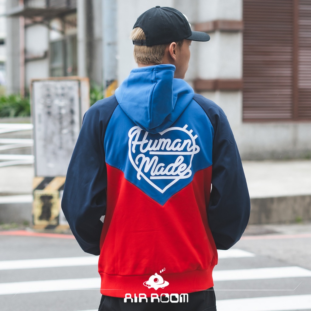 AirRoom 正品現貨2024SS HUMAN MADE HALF-ZIP HOODIE 半拉鍊LV愛心帽T 