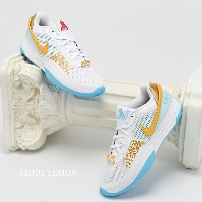 SL•NIKE Ja 1 EP 龍年限定CNY 莫蘭特1代耐磨防滑低幫籃球鞋男款藍色