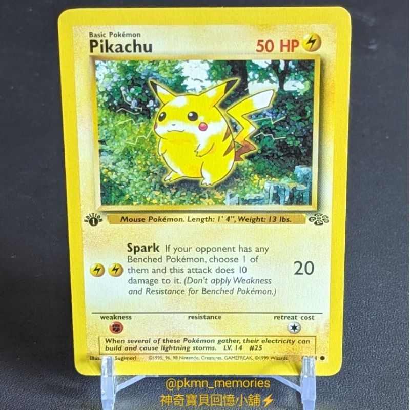 [回憶小舖] 1999 首刷 國際版 初代 皮卡丘 絕版 中古 初版 英文版 PTCG 寶可夢 1st Edition | 蝦皮購物