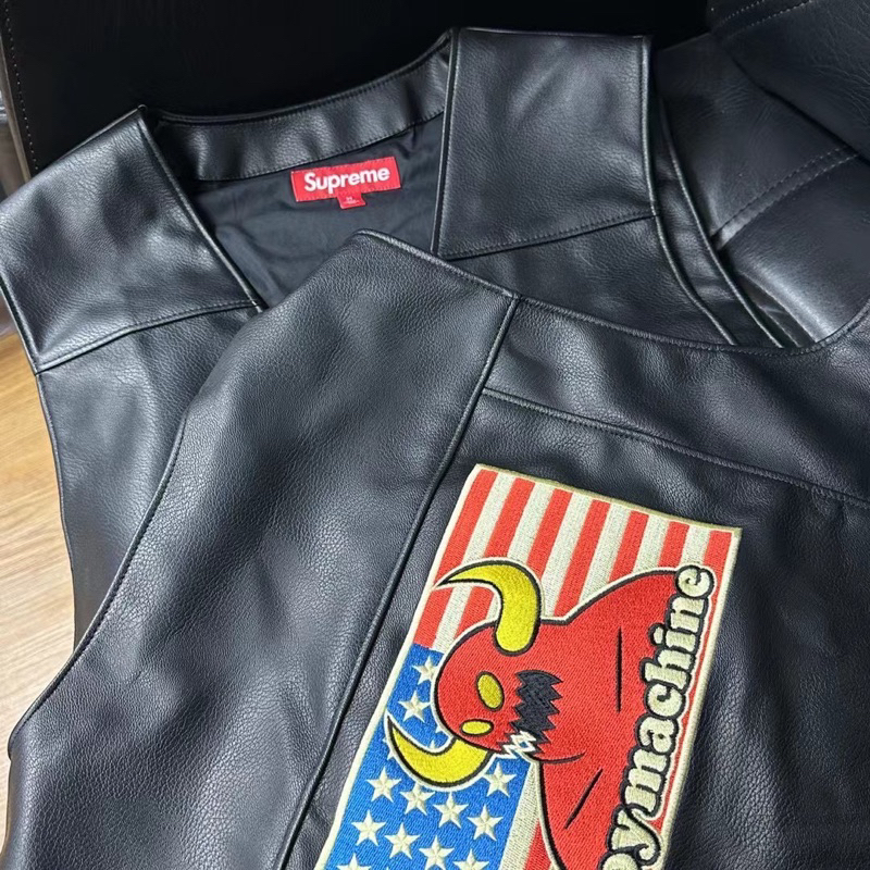 Supreme/toy Machine Faux Leather Vest. LARGE. | eBay