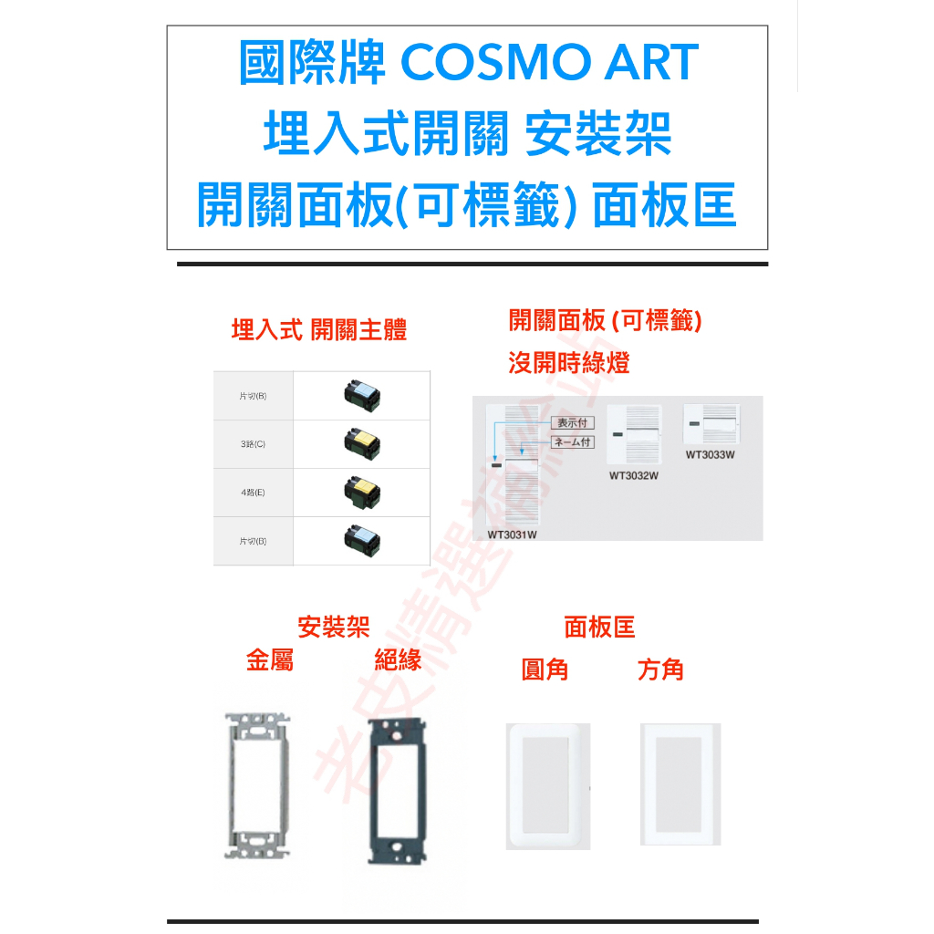 現貨供應日本進口Panasonic 國際牌COSMO ART 燈開關零件開關主體| 蝦皮購物