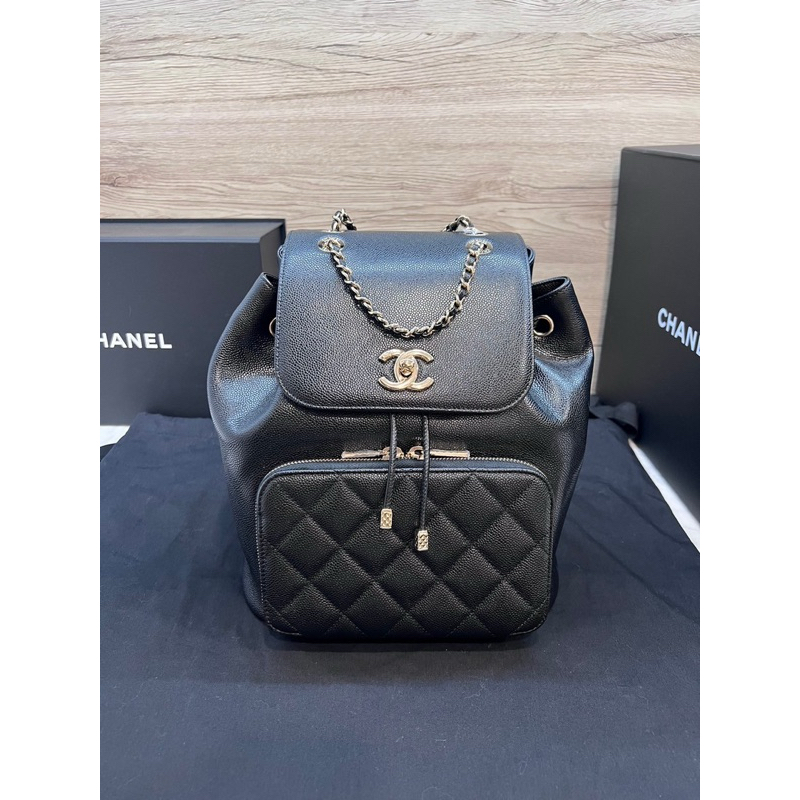 （售出）Chanel Affinity 後背包 大號 晶片款 牛皮魚子醬紋 | 蝦皮購物