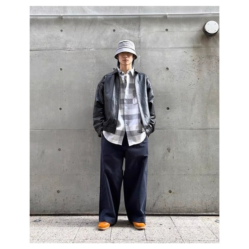 BEAMS 24SS Vintaga Leather zip blouson寬鬆美式復古機車皮衣