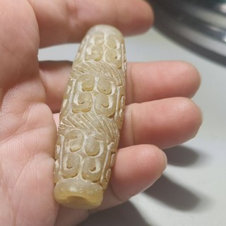 老玉 卷雲紋玉勒子 天然無優化 | 蝦皮購物