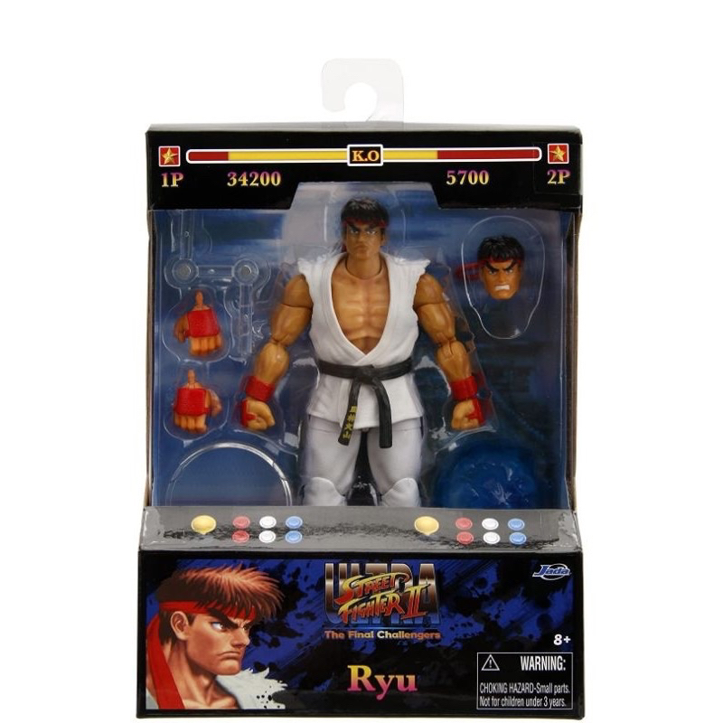 （全新商品）快打旋風 6吋 全身可動公仔 龍 Ryu 主角白色款 | 蝦皮購物