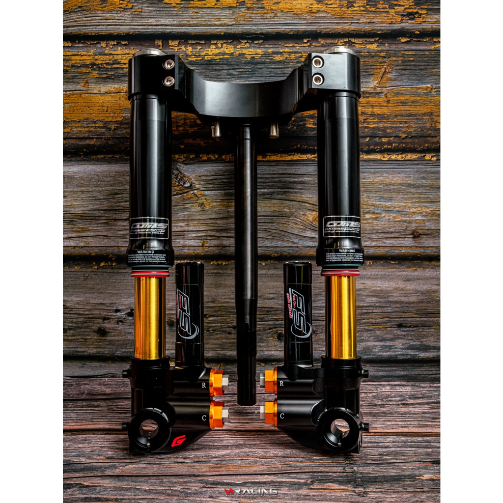 【炫富精品】智杰 GJMS FS-X 頂級倒叉組 前避震器 含鋁合金專用三角台 | 蝦皮購物