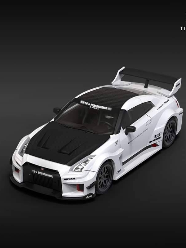 TM 1:64 全新未拆封 LBWK 剪影 寬體版 Nissan GT-R R35 白色碳纖黑蓋 簡裝版 | 蝦皮購物