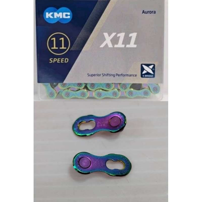 KMC X11EL 11速銀色鏈條輕量化高強度中空鍊條半祼空鏈條附快扣無