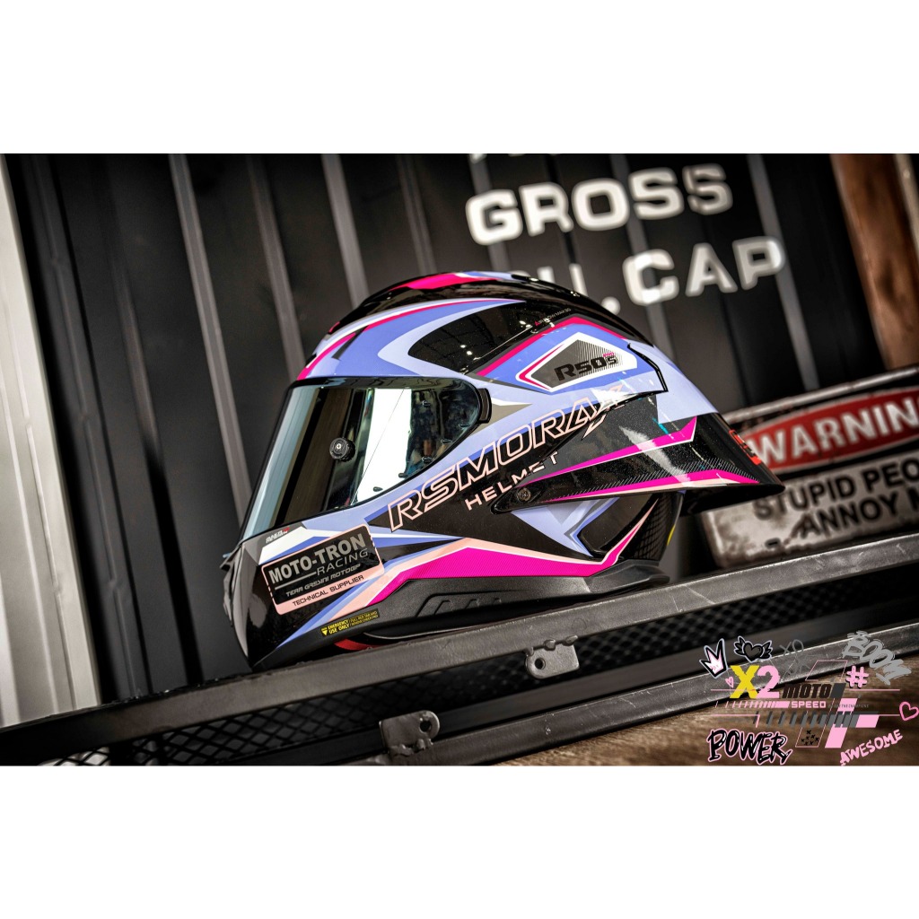 💟X2 Moto💟 Rsmorax® R50s Pro Moto-Tron MC7 黑/藍/粉 加大尾翼 | 蝦皮購物