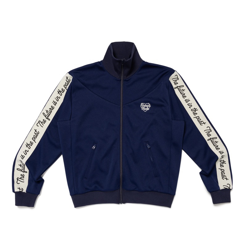 全新HUMAN MADE 24AW TRACK JACKET 愛心滾邊標語高領夾克運動