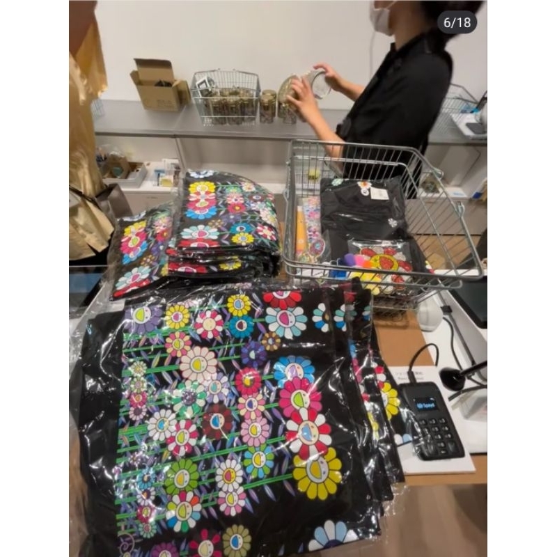 現貨🇯🇵日本村上隆京都美術館限定款太陽花黑色短袖| 蝦皮購物