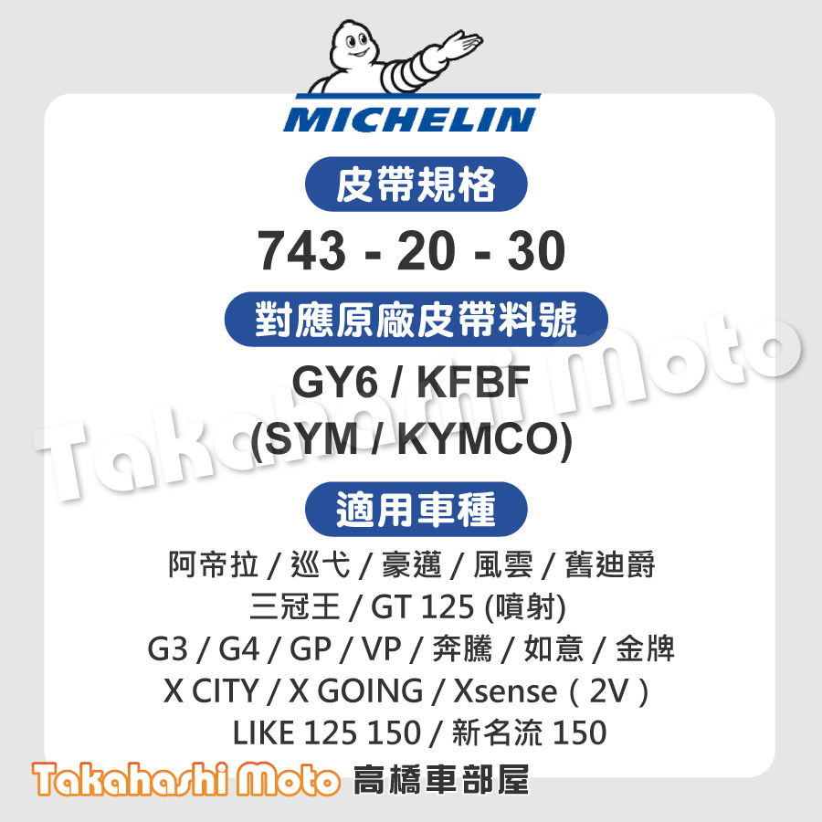 【國際大廠】 多車廠 米其林 皮帶 傳動皮帶 原廠 副廠 光陽 三陽 KYMCO SYM YAMAHA GY6 PGO | 蝦皮購物