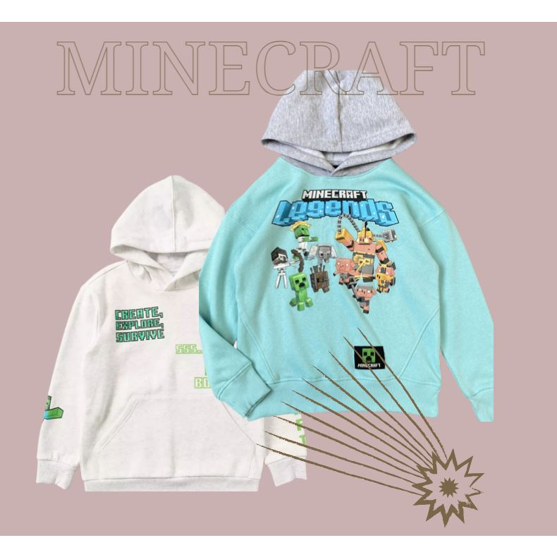 衣斯坦寶｜Minecraft 正版 當個創世神 男童 女童 連帽上衣 長袖衣服 豬布林 麥塊 史蒂夫 苦力怕 我的世界 | 蝦皮購物