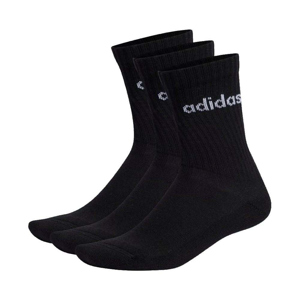 告別白襪難洗的黑魂極致包覆——adidas 加厚中筒運動黑襪 3 雙組 IC1301 深度評測