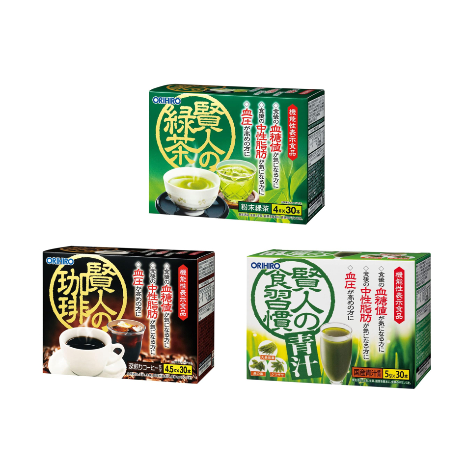 オリヒロ 賢人の食習慣青汁 （5g×30本）×6箱 - 特定保健用食品