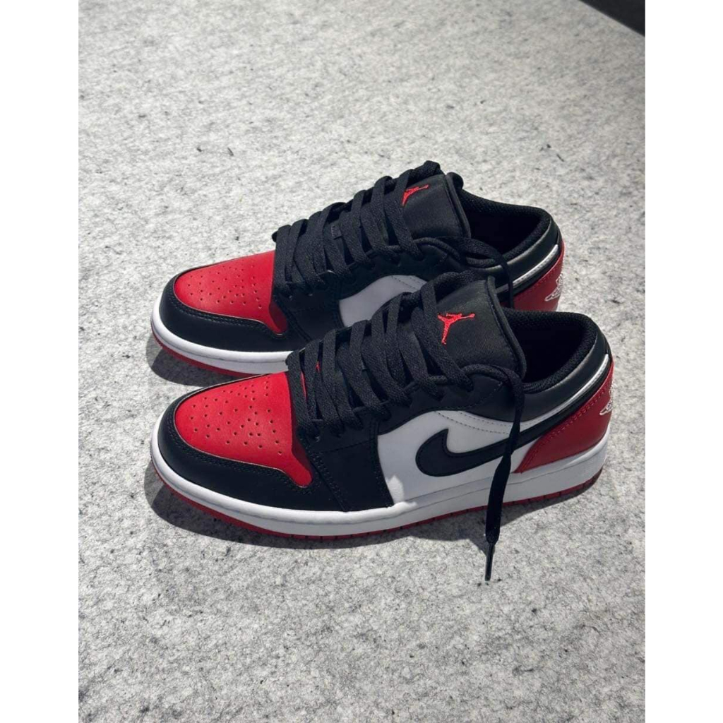 貳伍壹.TC】Nike Air Jordan 1 Low Bred Toe AJ1 黑紅腳趾553558161