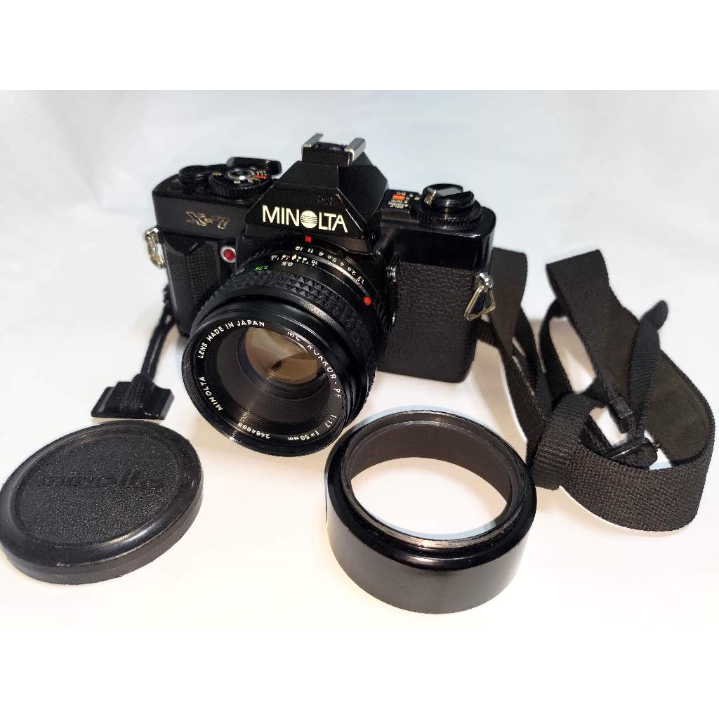 Minolta X-7 + MC ROKKOR-PF 50mm F1.7大光圈手動對焦底片機| 蝦皮購物