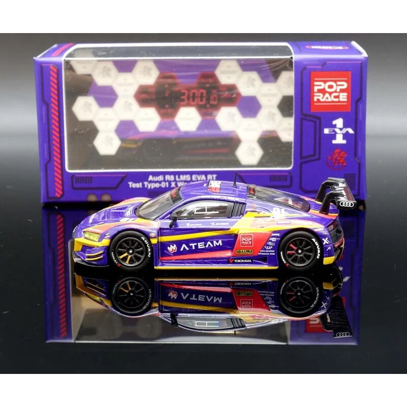 「已售出」POPRACE 1/64 新世紀 福音戰士 Audi R8 LMS EVA Type-01 Works R8 | 蝦皮購物