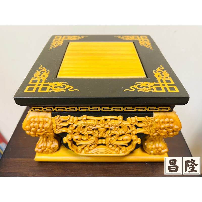 「昌隆」B款 疊座 八吋八疊一尺三 仿黑檀入 仿茄冬入 神椅 神明椅 實木 黑檀木主體 雙色 神明 宮廟 居家 優惠 | 蝦皮購物