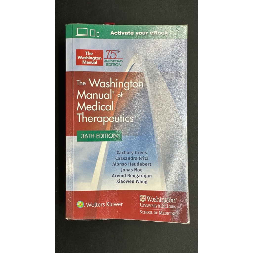 二手 原文版The Washington Manual Of Medical Therapeutics 36 Editi | 蝦皮購物