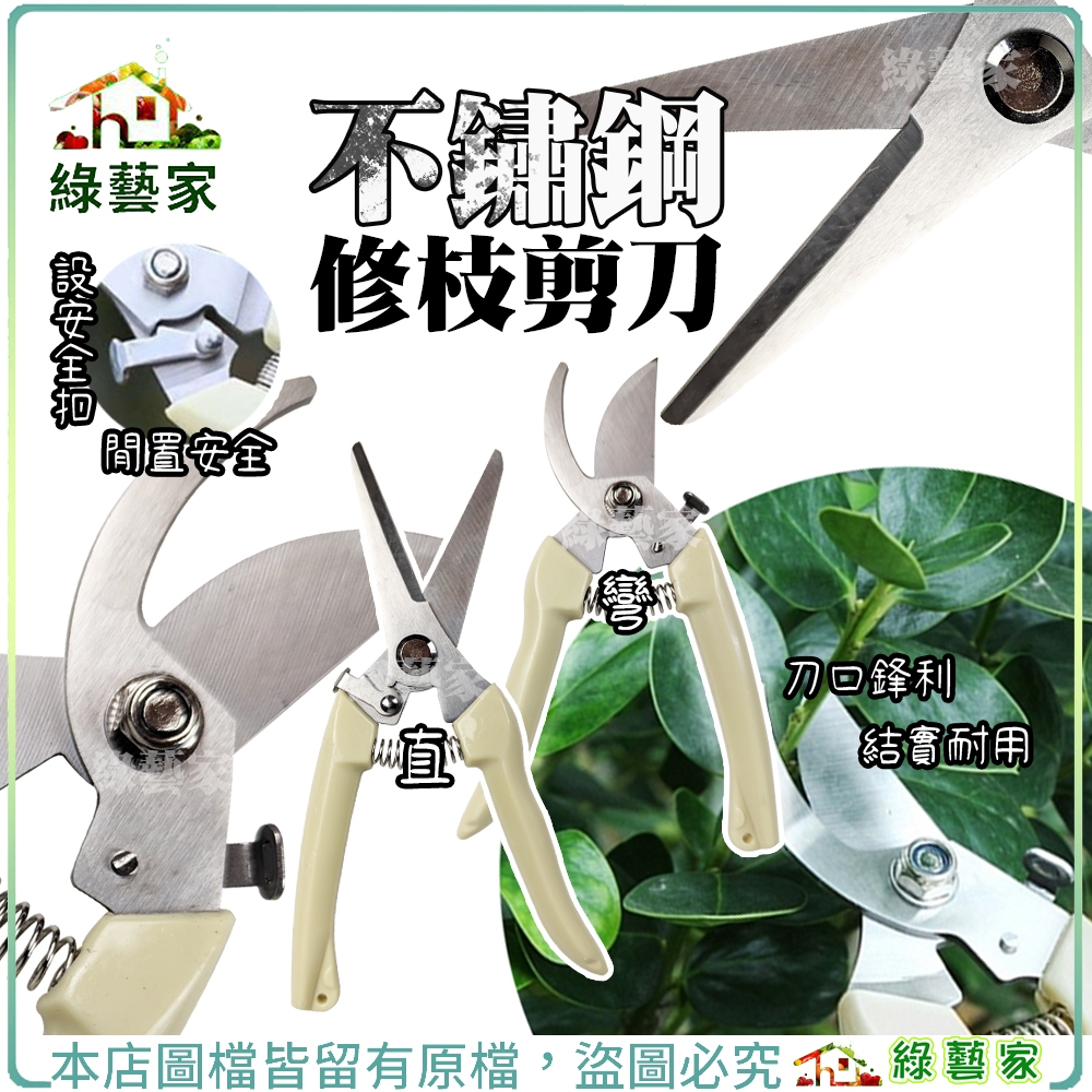 【綠藝家】不鏽鋼修枝剪刀(直、彎) 不鏽鋼剪錠鋏 園藝剪刀 花剪 細枝剪 採果剪 修枝剪 剪刀 園藝用品 剪錠鋏 | 蝦皮購物