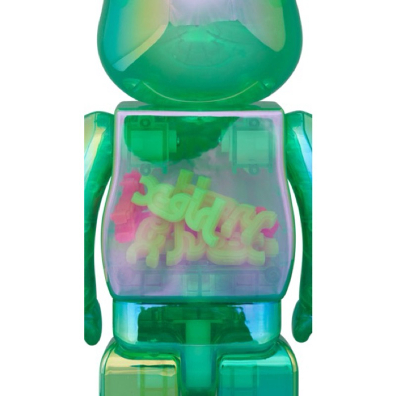 BE@RBRICK X-girl CLEAR GREEN Ver. 400% & 100% MEDICOM TOY