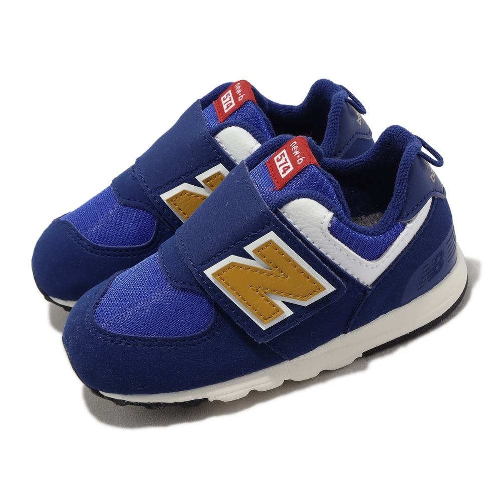 NEW BALANCE 男小童 復古慢跑鞋 WIDE-574系列 N字鞋 寬楦 深藍黃白 NW574HBG【S.E運動】 | 蝦皮購物