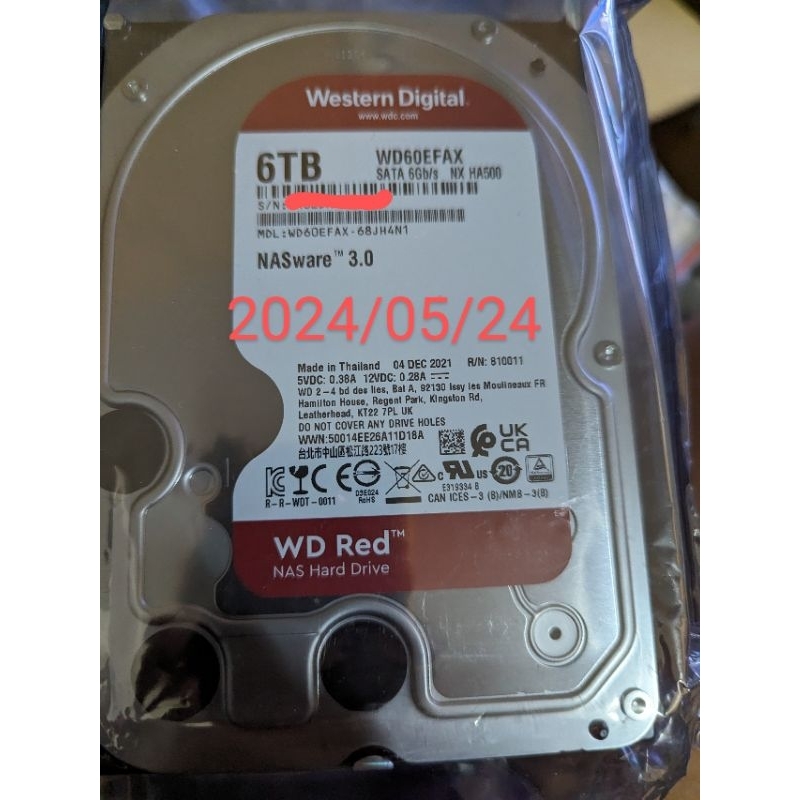wd red wd60efax 紅標 6tb 硬碟 3.5吋 nas | 蝦皮購物