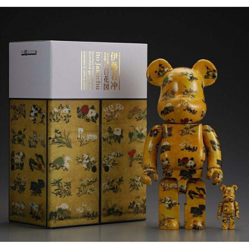 BE@RBRICK 伊藤若冲 いとうじゃくちゅう 牡丹小禽図 ぼたんしょうきん