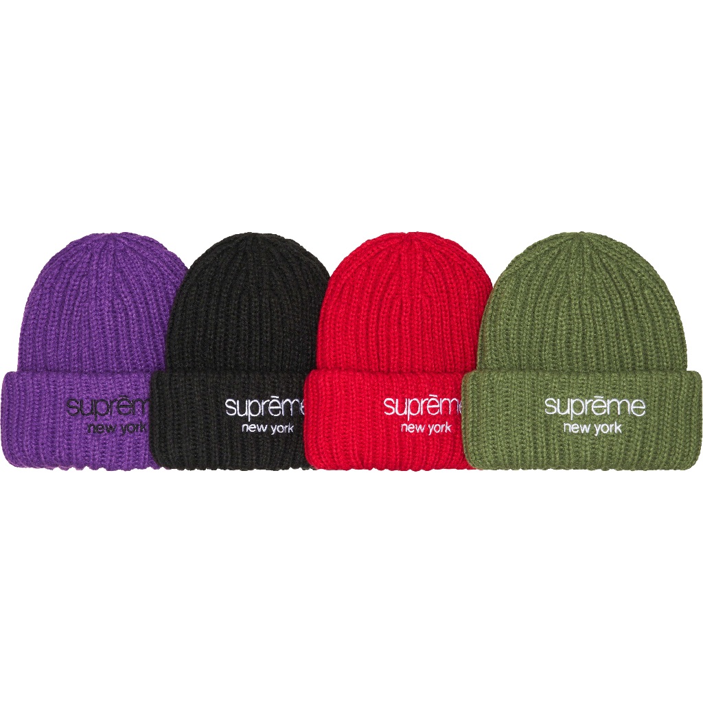 Supreme 2023 F/W 秋冬Classic Logo Chunky Ribbed Beanie 毛帽| 蝦皮購物