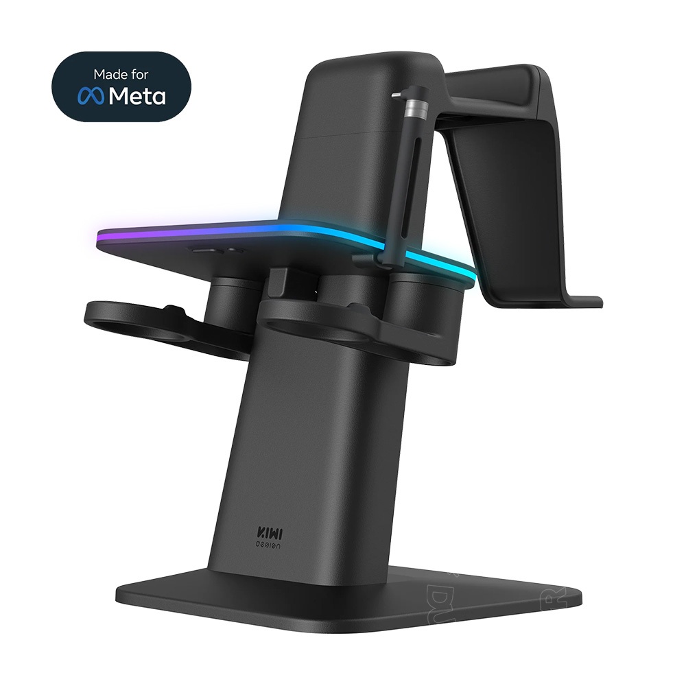現貨KIWI design RGB 磁吸充電座相容於Quest 3/3S/2/Pro 展示支架16種