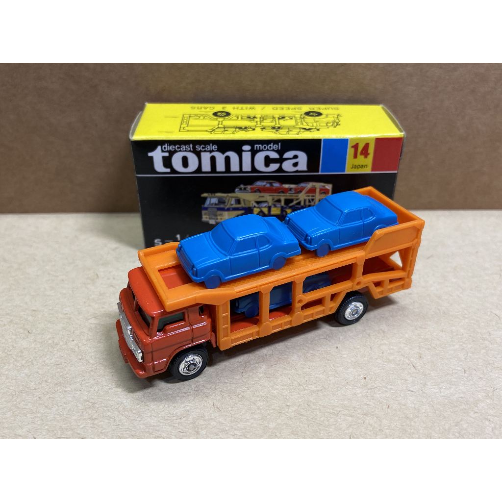 Tomica 日本製黑盒no.14 TOYOTA CAR TRANSPORTER 汽車運輸車舊輪 Tomica 日本製黑盒no.14 TOYOTA CAR TRANSPORTER 汽車運輸車舊輪
