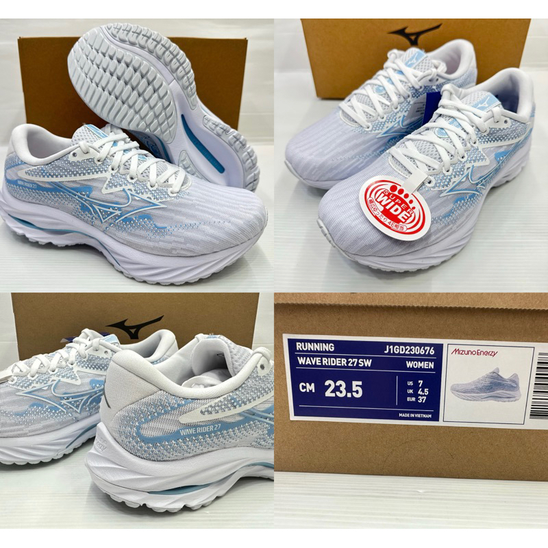 現貨Mizuno美津濃wave rider 27 女慢跑鞋寬楦J1GD230676 237725 230622