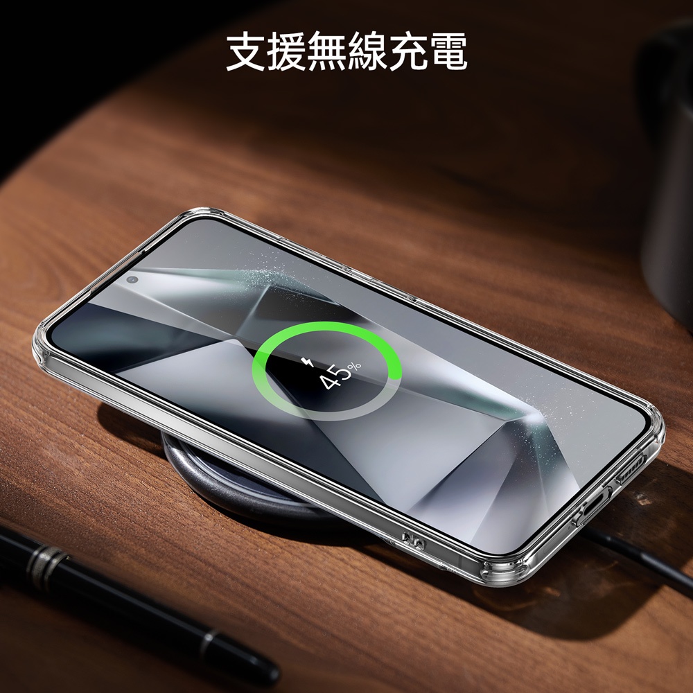 ESR 億色 雅置系列 Galaxy S24 Ultra 6.8 吋 (2024) 支架款軍規手機保護殼, 剔透白
