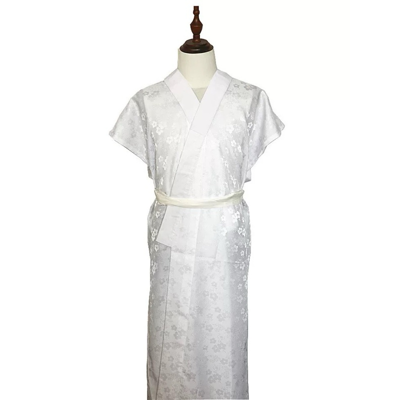 02 傳統服襦袢振袖小紋浴衣通用打底衫白色內搭提花高級抗皺布料| 蝦皮購物
