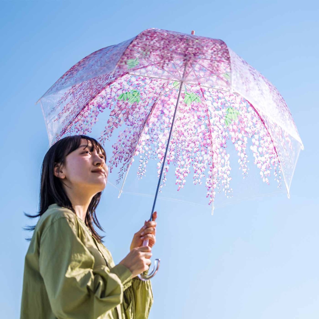 現貨供應-FELISSIMO 官方授權品牌館【YOU+MORE!】紫藤花透明雨傘