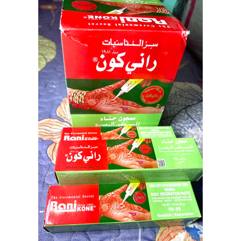 HENA RANI KONE BODY/PALM/NAILDECORATION PASTE Henna pasta ra | 蝦皮購物