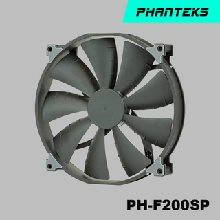 Phanteks 追風者PH-F200SP_BBK 800RPM 全黑版20公分機箱散熱風扇(高風量/低噪音)