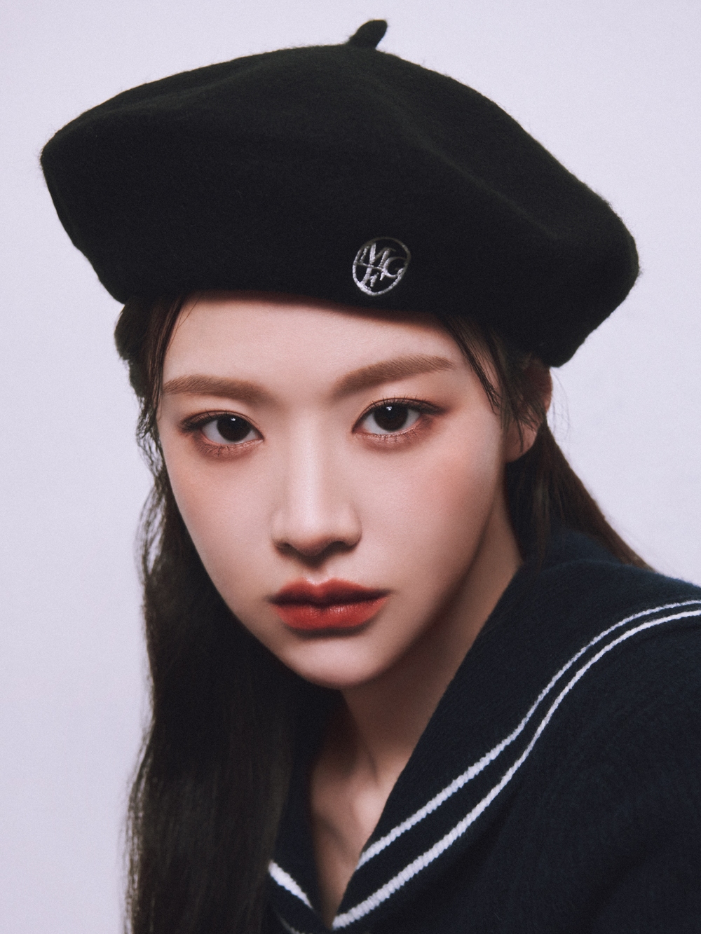 CIRCLE LOGO EMBROIDERY WOOL BERET 羊毛貝雷帽( marithe