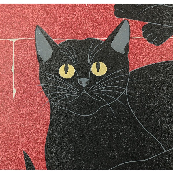 西田忠重 木版画　Brothers 1998年 西田忠重西田忠重1998 年（平成10 年）日本原创木刻版画《Fellows (R