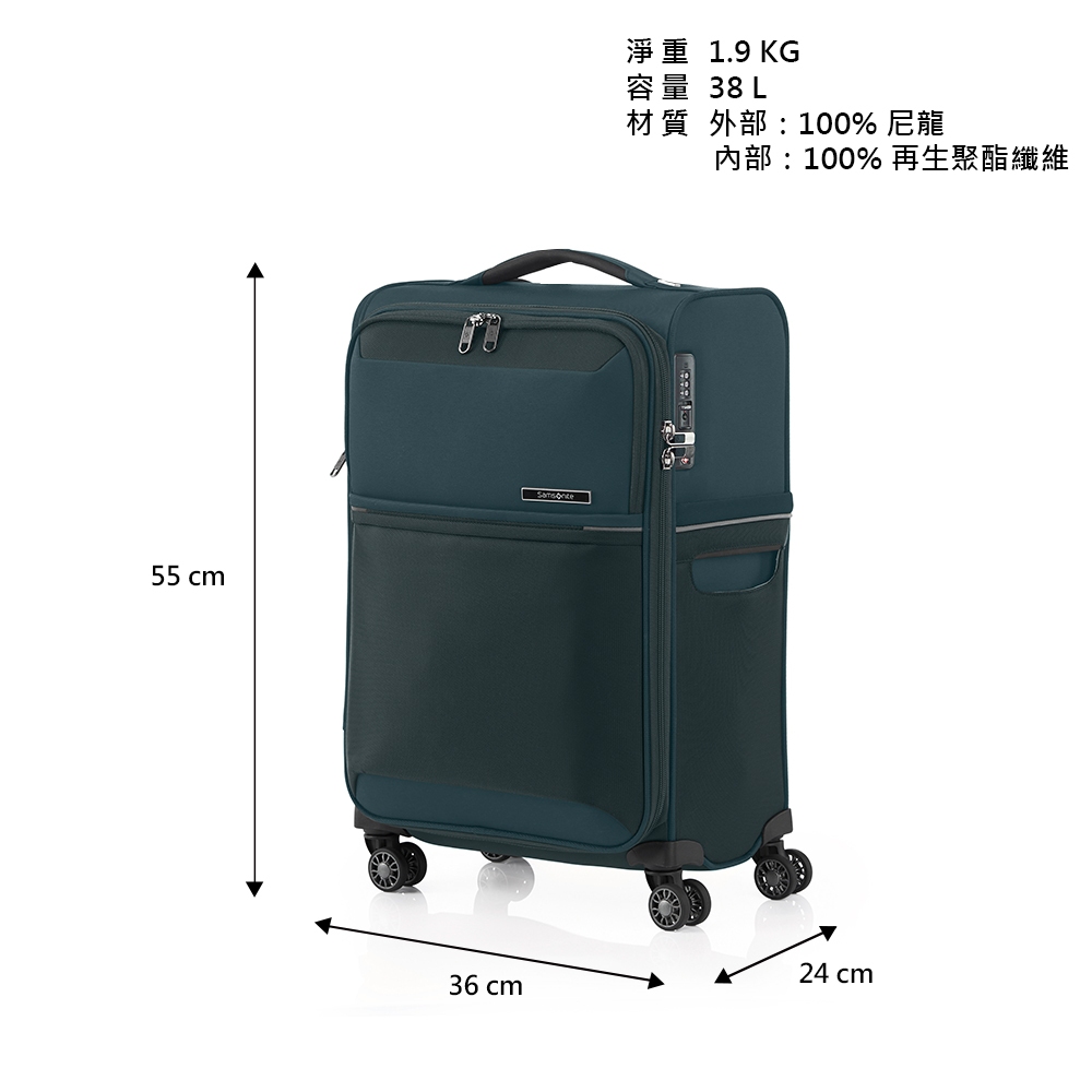 Samsonite 新秀麗 20/26/29吋 前開式上掀式行李箱/軟殼布箱/登機箱/旅行箱 73H 可擴充輕量防盜拉鍊 | 蝦皮購物