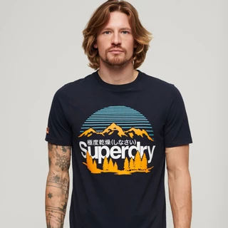 【Superdry】男裝 短袖T恤 Great Outdoors Nr Graphic 海軍藍