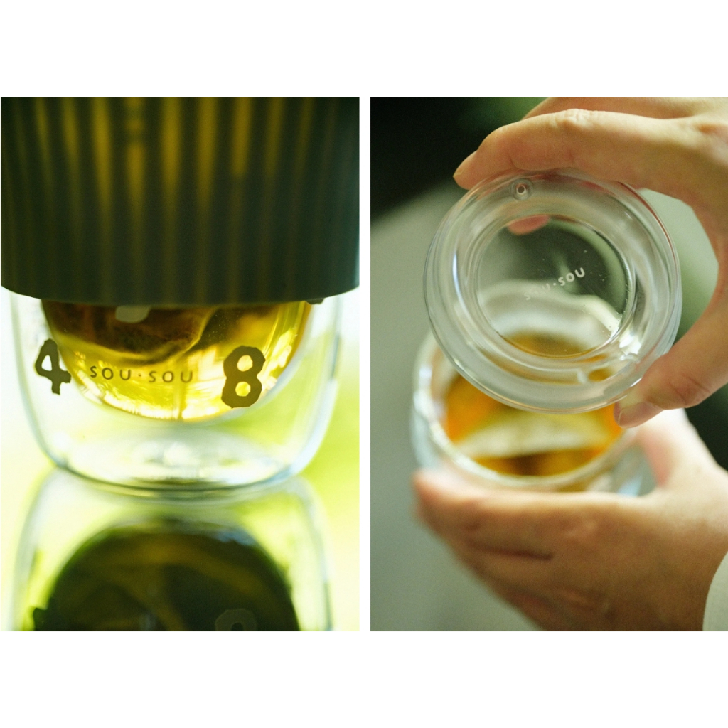 SOU SOU sousou × POKETLE vidro 220 保溫杯玻璃製雙層結構220ml 現貨| 蝦皮購物
