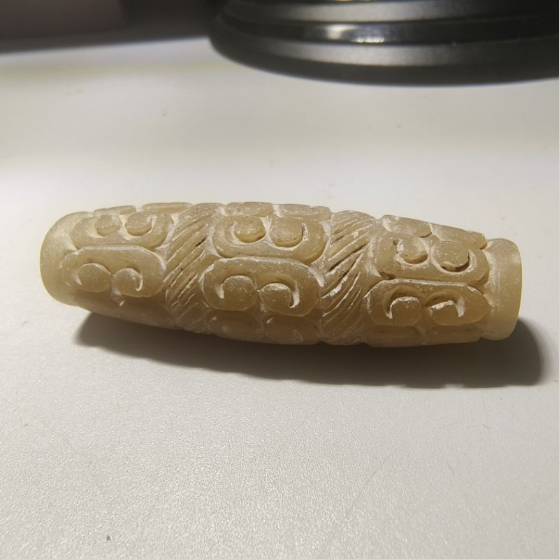 老玉 卷雲紋玉勒子 天然無優化 | 蝦皮購物