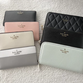KATE SPADE 十字紋防刮拉鍊長夾-白色| 長夾| Yahoo奇摩購物中心