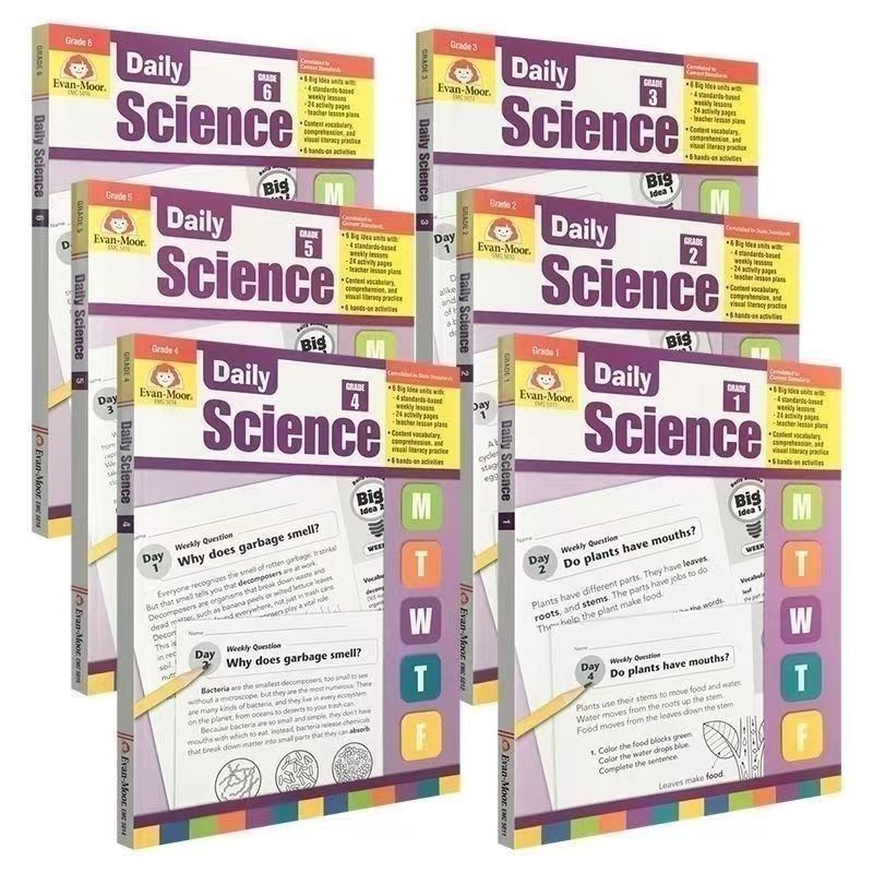 【有貨】 Evan Moor Daily Science 1-6 美國加州教輔 科學每日練習 【清風在書店】 | 蝦皮購物