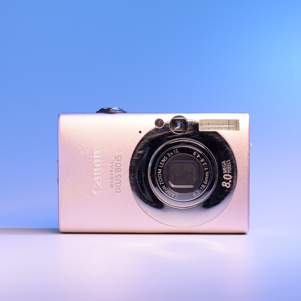 𝗕𝗔𝗖𝗢𝗡 𝗦𝘁𝘂𝗱𝗶𝗼 | Canon IXUS 80 IS CCD 粉 數位相機 原廠盒裝 機況良好 | 蝦皮購物