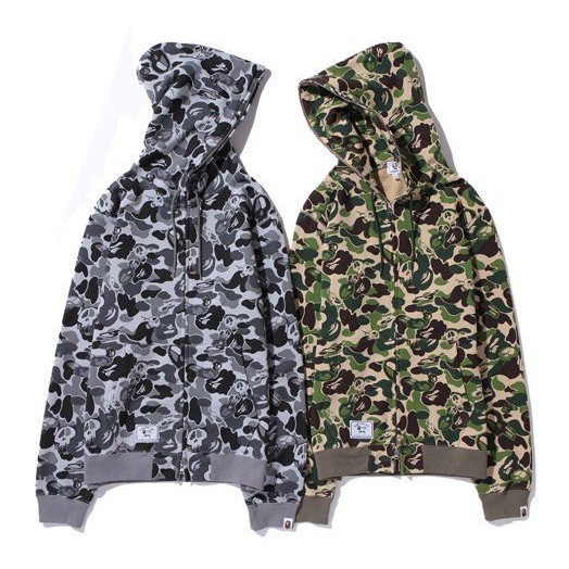 A BATHING APE BAPE x STUSSY VARIATION FULL ZIP HOODIE 棉質連帽外套